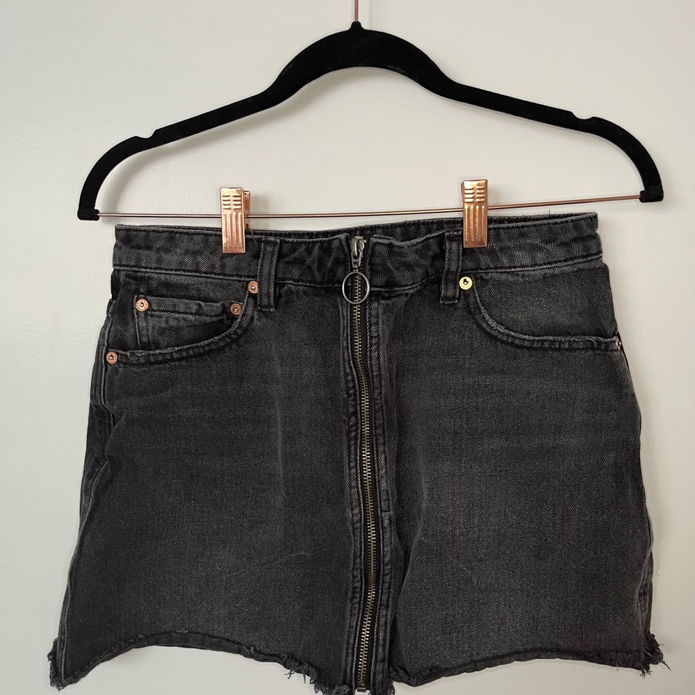 We the free black zip up skirt